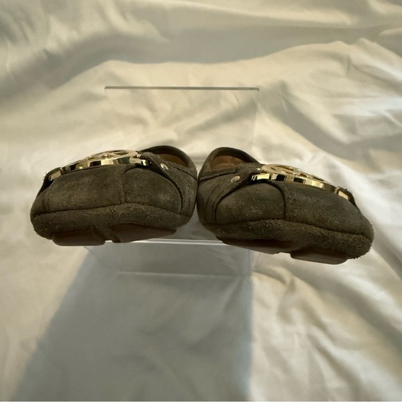 Like New Michael Kors Fulton Dark Olive Suede Flats - Picture 5 of 6